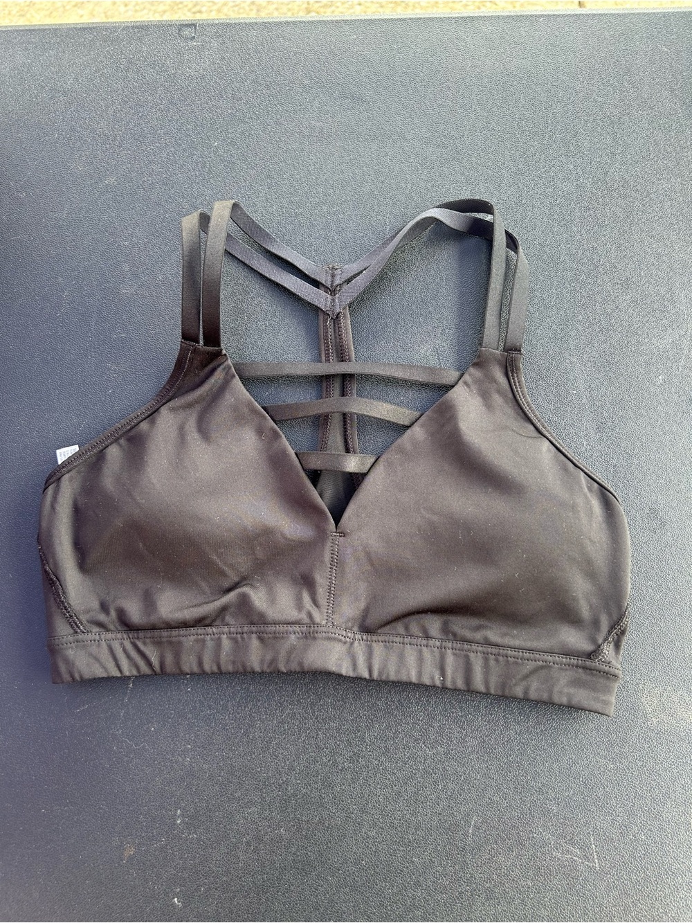 Strappy Black Low-Impact Sports Bralette